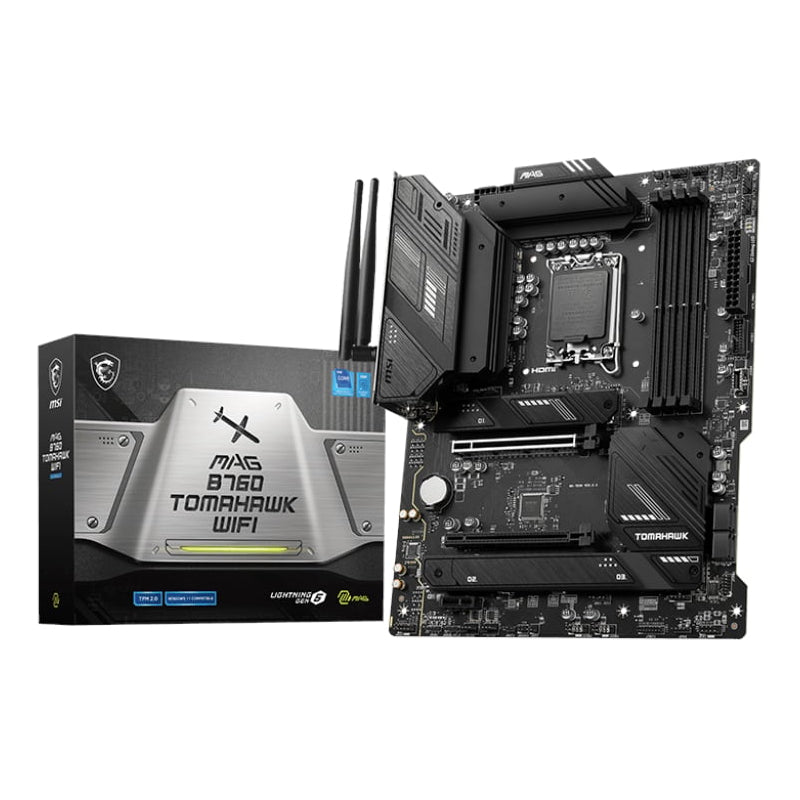 MSI MAG B760 TOMAHAWK WIFI DDR5 Intel LGA1700 ATX Gaming Motherboard (New)