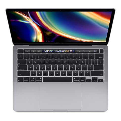 Apple MacBook Pro 13-inch 2020 (A2251) in Space Grey, open, showing the Retina display, Touch Bar and Magic Keyboard