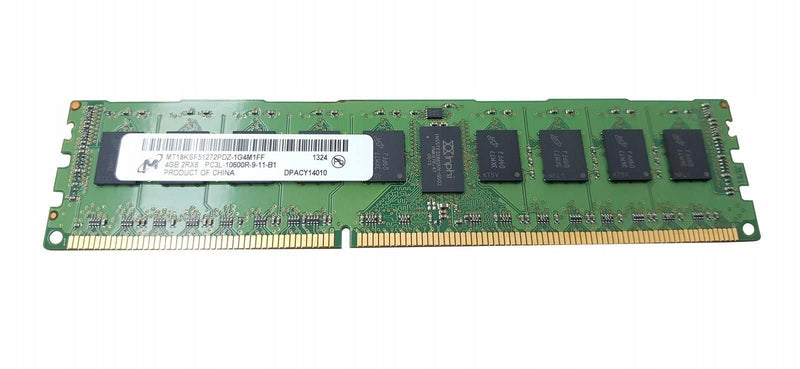 Micron 4GB 2RX8 PC3L-10600R-9-11-B1 DDR3L Reg-Ecc Server RAM Module (Refurbished)