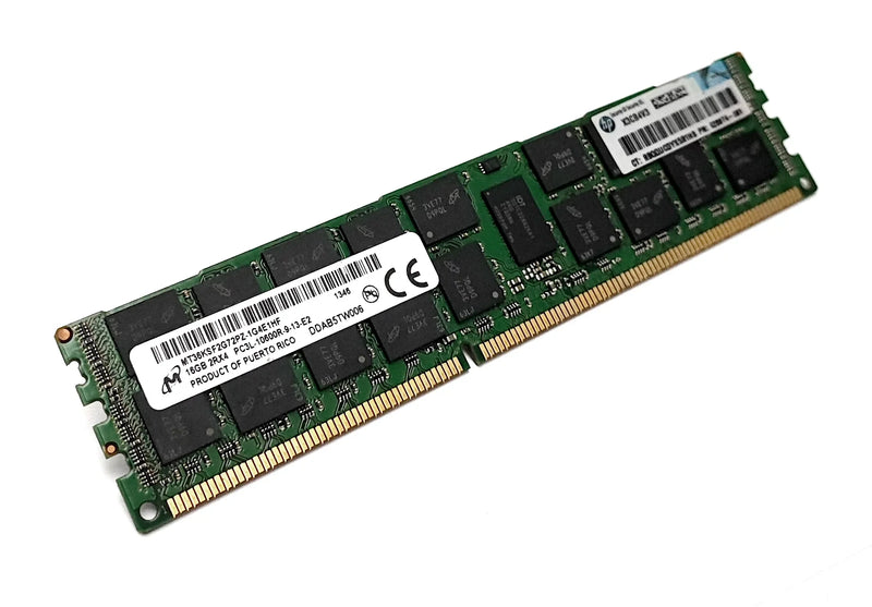 Micron 16GB 2Rx4 PC3L-10600R-9-13-E2 DDR3 ECC Registered Server RAM (Refurbished)