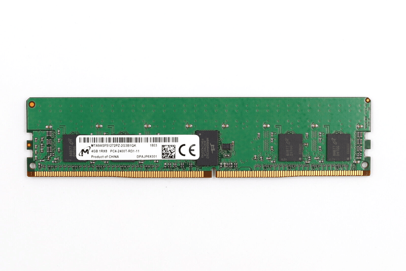 Micron 4GB 1RX8 PC4-2400T-RD1-11 DDR4 Server RAM (Refurbished)