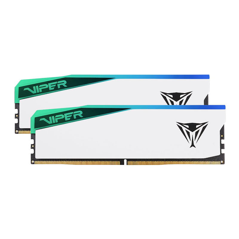 Patriot Viper Elite 5 RGB 32GB 6000MHz DDR5 Desktop Gaming Memory Kit - White (New)