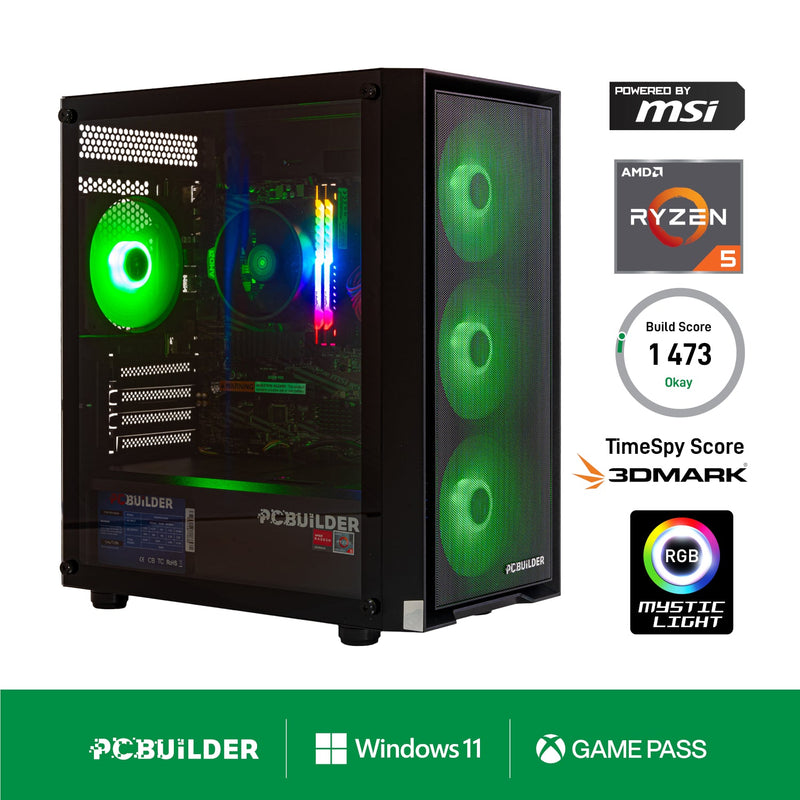 PCBuilder Ryzen 5 5600GT DEFENDER Windows 11 Gaming PC (New)