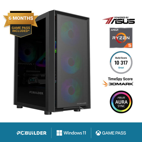 PCBuilder Ryzen 5 5600XT PATHFINDER Windows 11 Gaming PC (New)