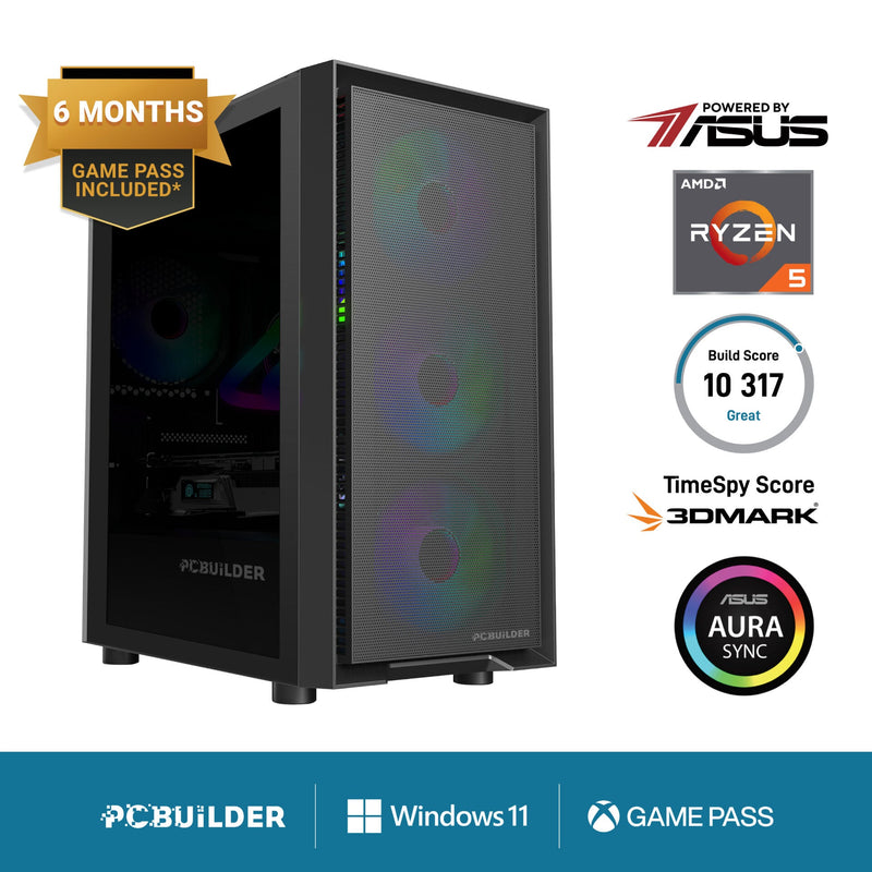 PCBuilder Ryzen 5 5600XT PATHFINDER Windows 11 Gaming PC (New)