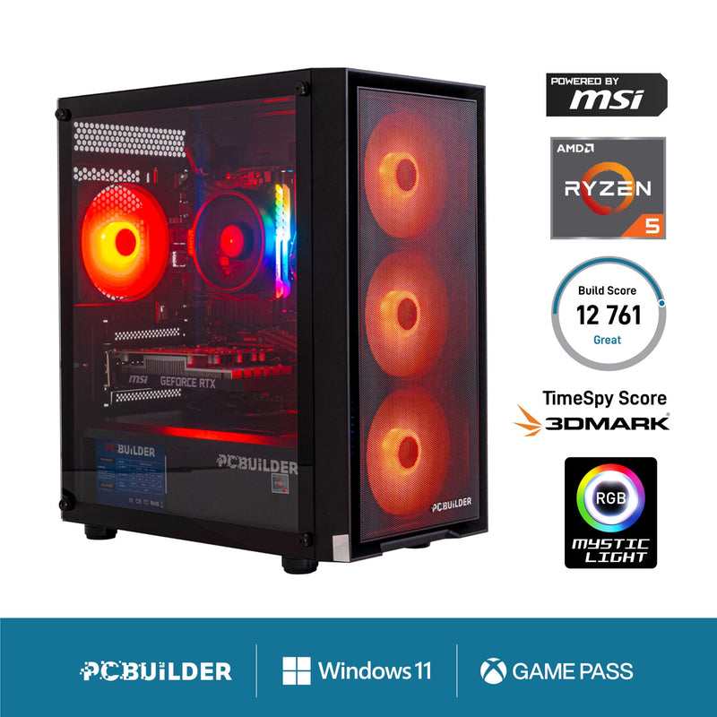 PCBuilder Ryzen 5 8400F RECON Windows 11 Gaming PC (New)