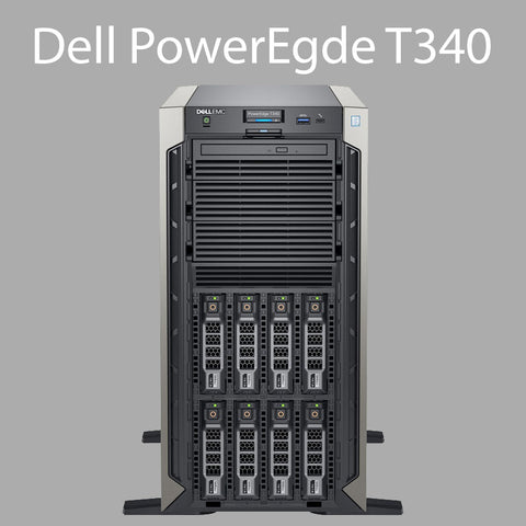 Dell PowerEdge T340 Server: 1 x Xeon E-2246G 3.6Ghz 6C, 64GB Memory, 2 x 960GB SSD Tower Server  (Used or Refurbished)