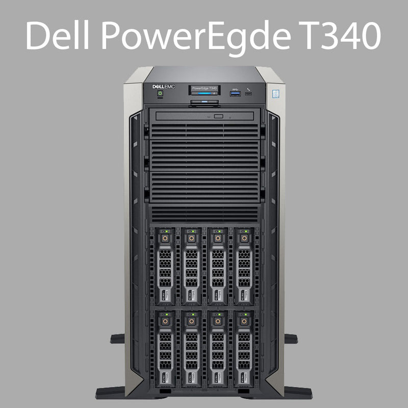 Dell PowerEdge T340 Server: 1 x Xeon E-2246G 3.6Ghz 6C, 64GB Memory, 2 x 960GB SSD Tower Server  (Used or Refurbished)