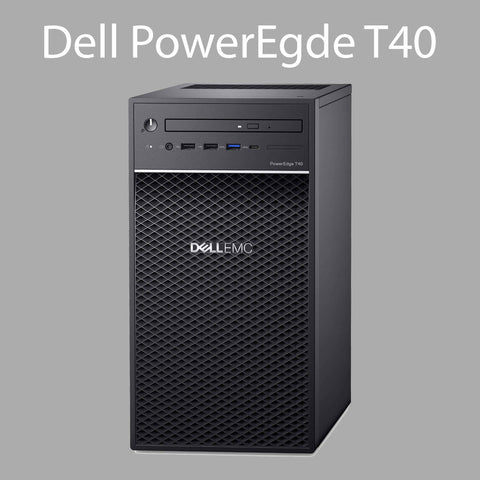 Dell PowerEdge T40, Intel Xeon E-2224G (3.5Ghz), 16GB RAM, 1TB SATA SSD Tower Server (Used or Refurbished)