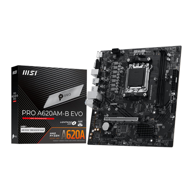 MSI PRO A620AM-B EVO AM5 M-ATX Motherboard (New)