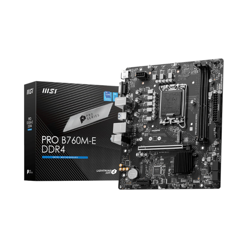 MSI PRO B760M-E DDR4 Intel LGA1700 mATX Motherboard (New)