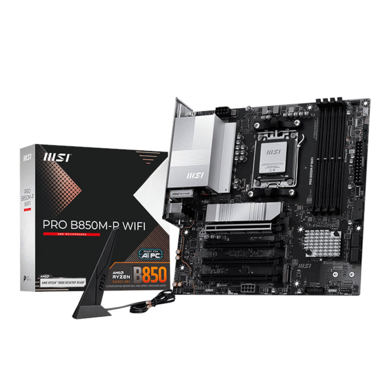 MSI PRO B850M-P WIFI AM5 mATX Motherboard (New)
