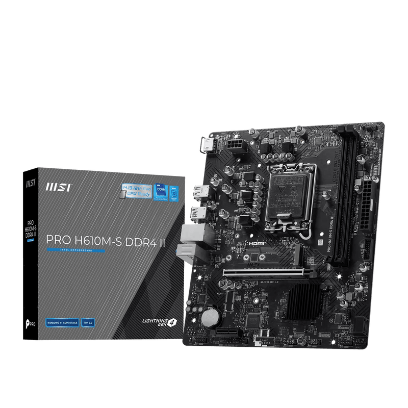 MSI PRO H610M-S DDR4 II LGA1700 M-ATX Motherboard (New)