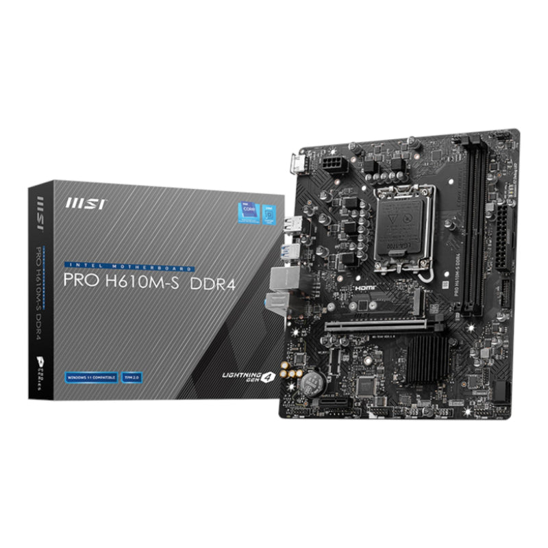 MSI H610M-S PRO LGA1700 M-ATX DDR4 Motherboard (New)