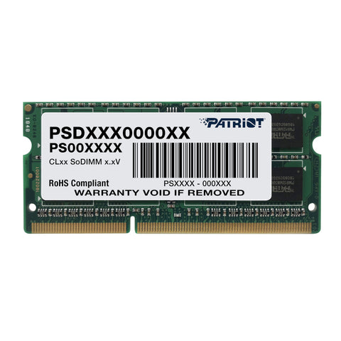 Patriot Signature Line 4GB 1600MHz DDR3 Dual Rank SODIMM Notebook Memory (New)