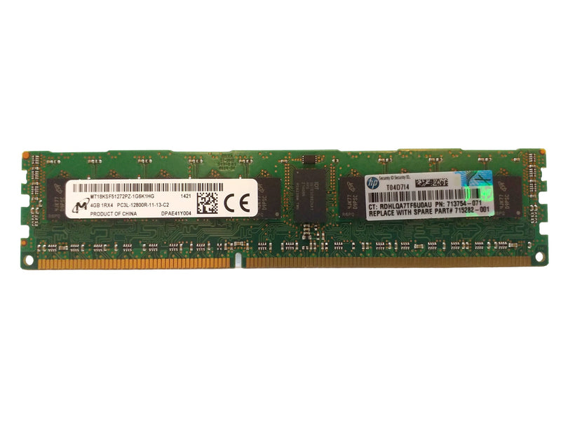Micron 4GB 1RX4 PC3-12800R-11-13-C2 DDR3 Server RAM (Refurbished)
