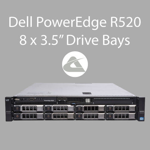 Dell PowerEdge R520 Eight Drive Bays 2U RACK Server (Used)