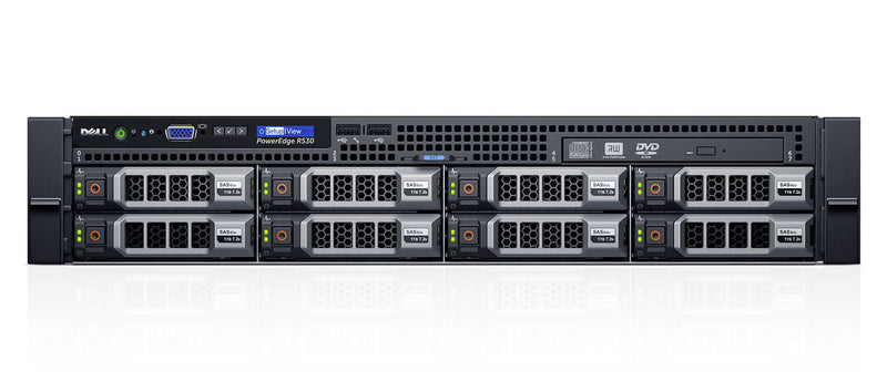 Dell PowerEdge R530 2U Rackmount Server – 8 LFF – 2 × Xeon E5-2640 v4 – 64GB DDR4 – 2 × 1TB SATA – PERC S130 – Broadcom BCM5720 + Intel X540-AT2  – 2 × 750W – 6 × Blanks (Refurbished)