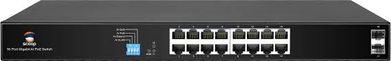 Scoop SPS-16G2S 16 Port Gigabit AI PoE Switch (Used)