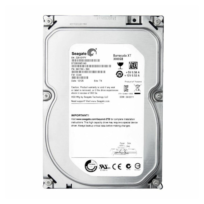 Seagate ST33000651AS 3.5 Inch 3TB 7.2 RPM 6Gb/s SATA Hard Drive (Refurbished)