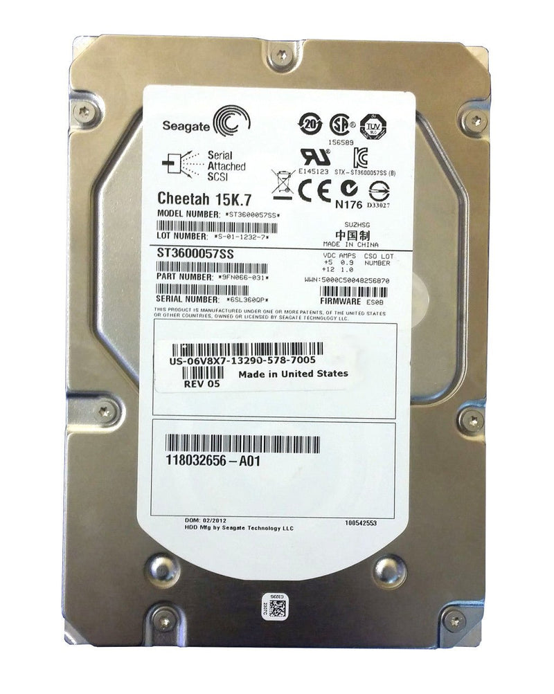 Seagate St3600057Ss 600GB SAS HDD - 3.5 Inch - 15K - 6GBs (Refurbished)