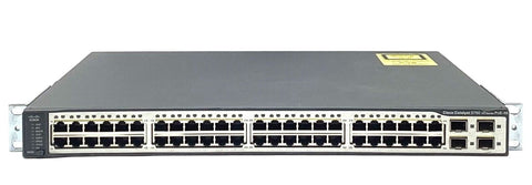 Cisco WS-C3750V2-48PS-E 48 Port PoE + 4 SFP Uplink Managed Layer 3 Switch (Used)