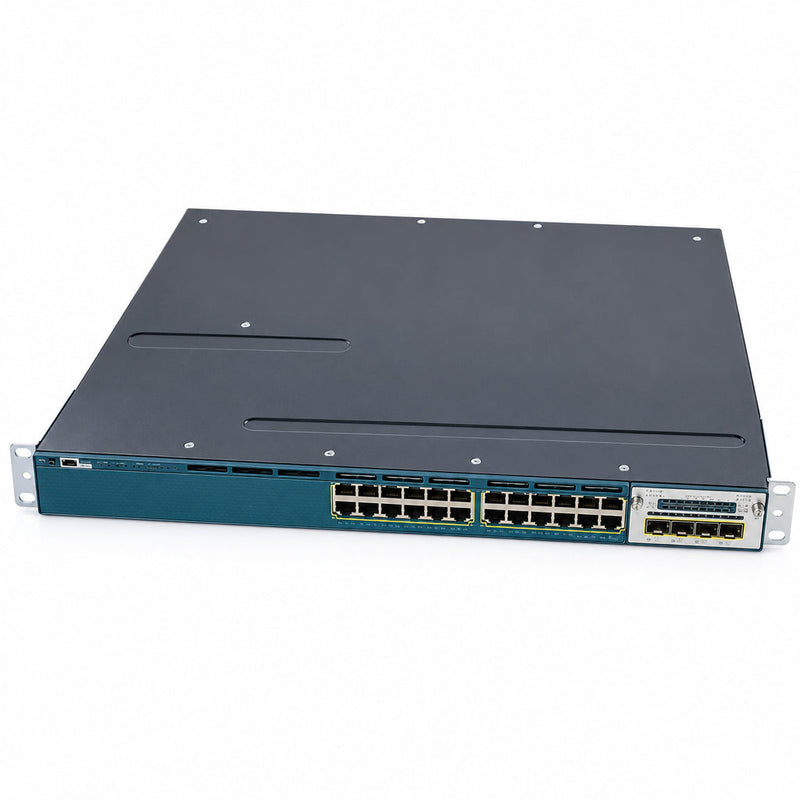 Cisco WS-C3560X-24U-L 24 Port Layer 3 Gigabit PoE+ Switch with C3KX-NM-1G 1G Network Module (Refurbished)
