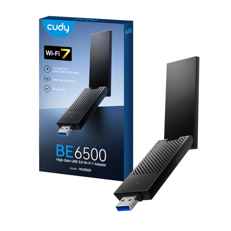 Cudy BE6500 Tir-Band Wi-Fi7 USB 3.0 Adapter (New)