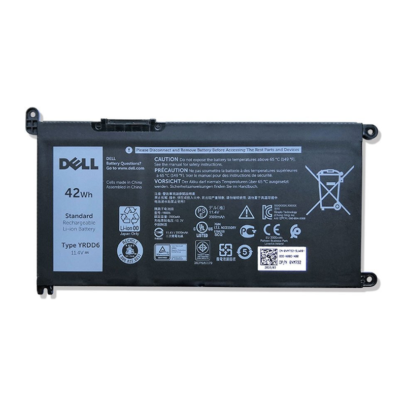 Dell Inspiron 5485, 5493, 5584, 5590, Vostro 5481, 5581, 5490, VM732, YRDD6 Laptop Battery, 11.4 V 3500mAh/42Wh