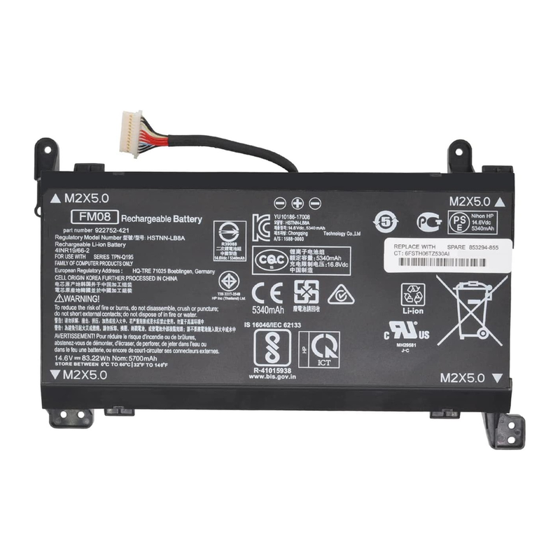 Hp Omen 17 2017, FM08 16PIN, HSTNN-LB8A, 922752-421 Laptop Battery, 14.4V 5973mAh/86Wh