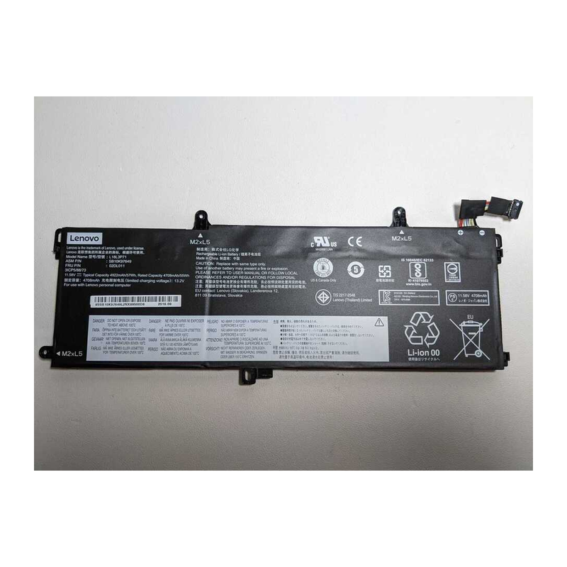 Lenovo ThinkPad T590, P53S, T15, P15s, L18M3P71, L18L3P71, 02DL011, SB10K97649, 02DL012, SB10K97650, L18S3P71 Laptop Battery, 11.52V 4950mAh/57Wh