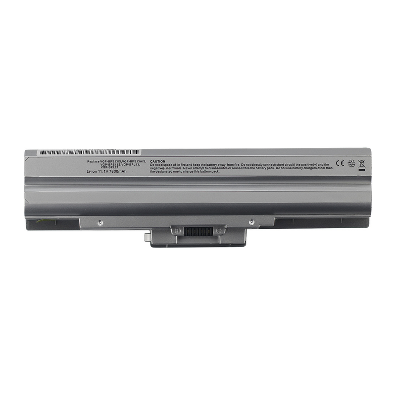 Sony Vaio Vgn-AW11M/H, Vgp-BPS13, Hi-Cap, Silver Laptop Battery, 11.1V 6600mAh/73Wh