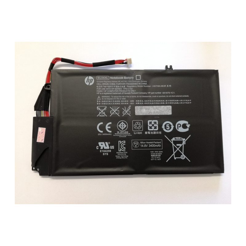 Hp Envy 4 Series, Envy 4-1007TX, 4-1008TX, EL04XL, HSTNN-IB3R Laptop Battery, 14.8 V 3400mAh/50Wh
