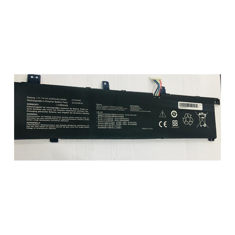 Asus VivoBook S14, S432, S432FA, S432FL, X432FA, C31N1843 Laptop Battery, 11.1V 3200mAh/36Wh Generic
