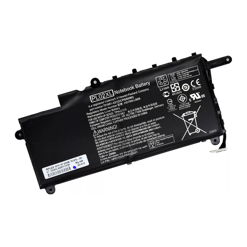 HP Pavilion 11-N X360 11.6″, PL02XL, HSTNN-LB6B, TPN-C115 Laptop Battery, 7.6 V 3720mAh/29Wh