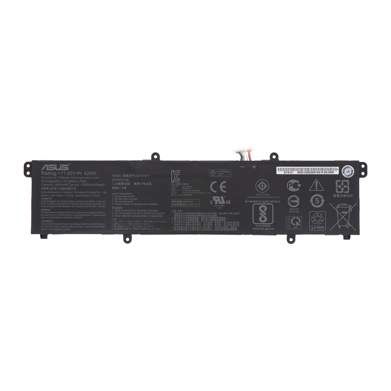 Asus VivoBook Flip 14 TM420UA, TM420IA, K413FA, M413DA, X413FF, TP470EA, B31N1911, C31N1911 Laptop Battery, 11.55V 3640mAh/42Wh