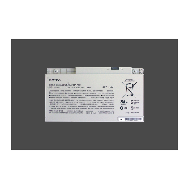 Sony Viao 14E, 15E, SVT14112CXS, VGP-BPS33, Silver Grey Laptop Battery, 10.8V 4400mAh/48Wh