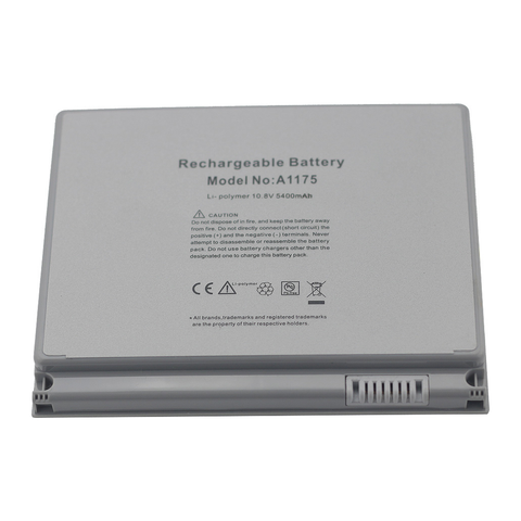 Apple MacBook Pro 15 Inch A1175, (2006 2007 2008 Version) Silver Laptop Battery, 10.8V 5600mAh/60Wh