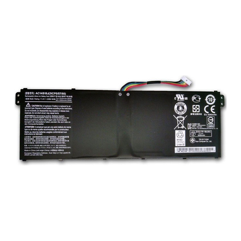 Acer Aspire ES1-531, S1-521, ES1-531-C1ZS, AC14B18J, AC14B13J(3ICP5/57/80), AC14B13J, KT.0030G.010 Laptop Battery 11.31V 3500mAh/40Wh