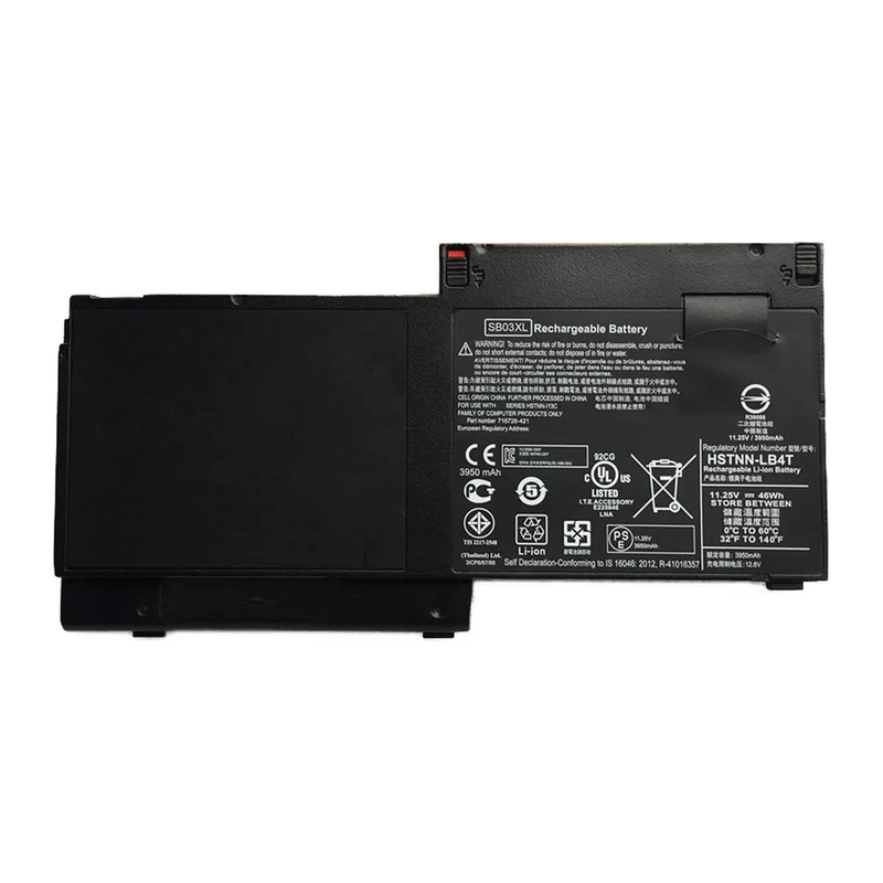 Hp EliteBook 820 G1 Series, SB03XL, TNN-L13C, HSTNN-LB4T Laptop Battery, 11.4 V 4035mAh/46Wh