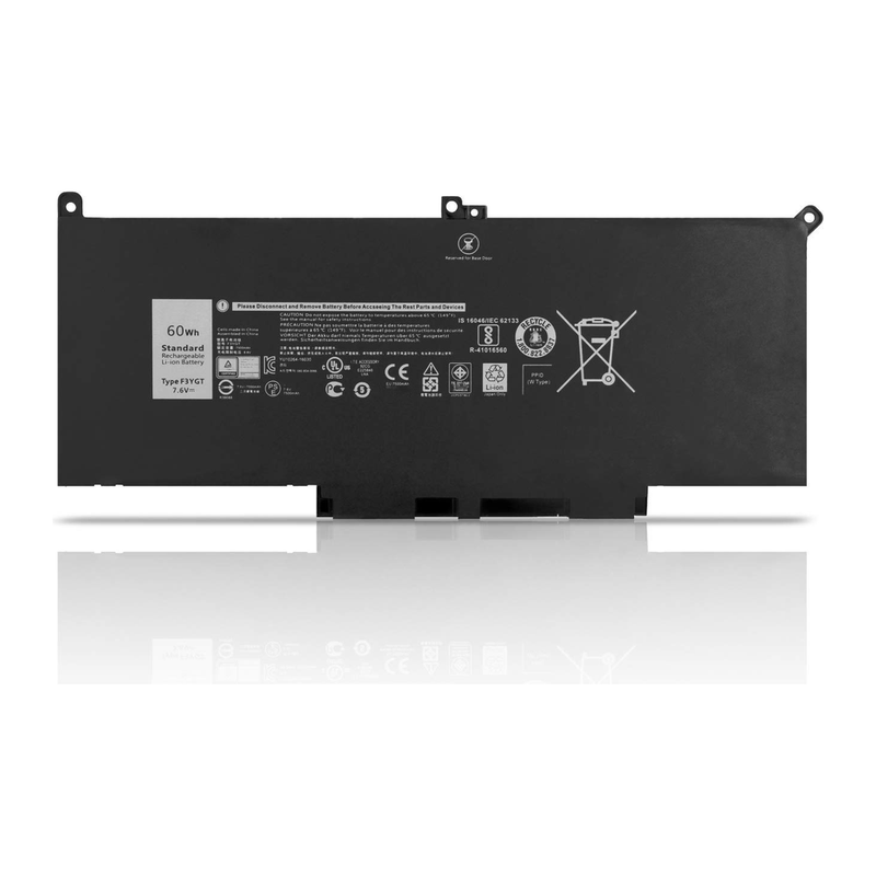Dell Latitude E7280, E7480, 12-7000, 2X39G, F3YGT Laptop Battery, 7.6V 7500mAh/60Wh