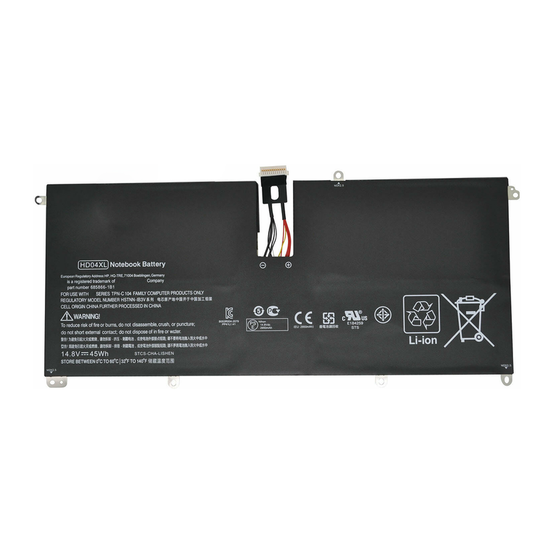 HP Envy Spectre XT13-212TU, XT13-202TU, HD04XL, 685866-1B1 Laptop Battery, 14.8 V 2950mAh/45Wh