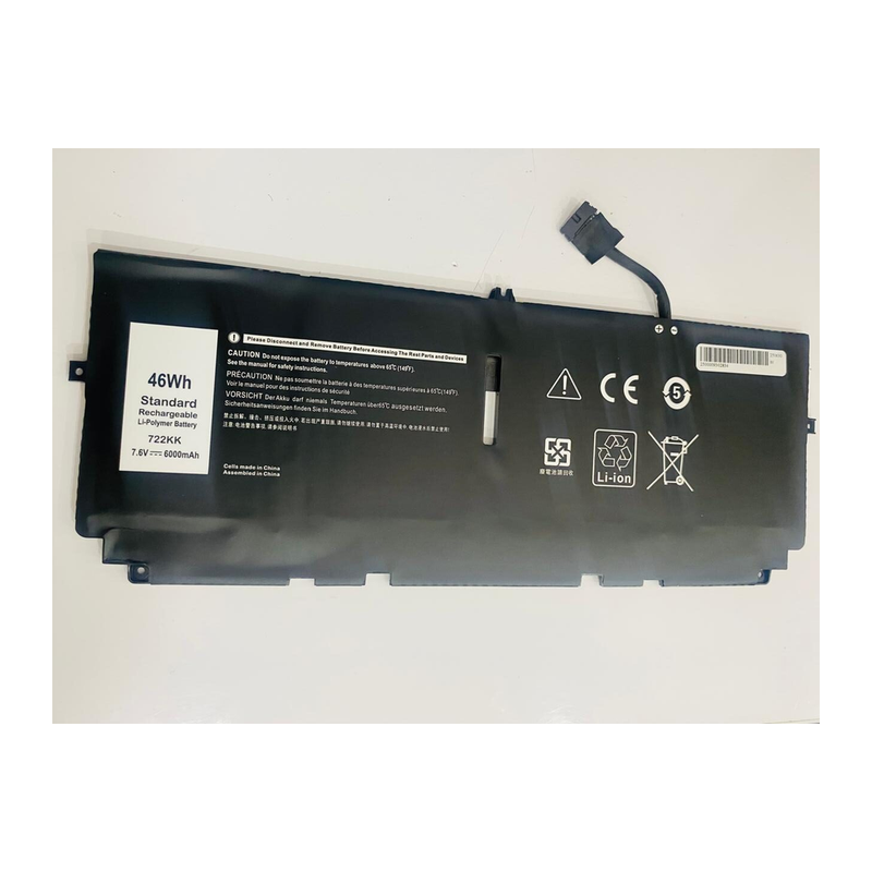 Dell XPS 13 9300, 9310, 722KK, 2XXFW, FP86V, WN0N0 Laptop Battery, 7.6V 6000mAh/46Wh Generic