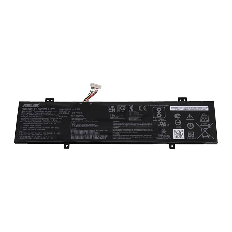 Asus Vivobook Flip TP412U, TP412UA, TP412FA, C31N1733  Laptop Battery, 11.55V 3550mAh/42Wh