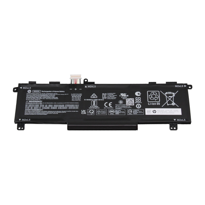 HP Chromebook 13 G1, L84357-AC1, L84394-005, SD03XL Laptop Battery, 11.55V 4323mAh/52.5Wh