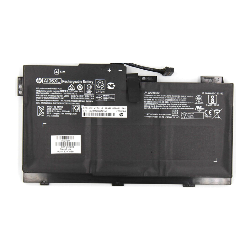 Hp Zbook 17 G3, AI06XL, HSTNN-LB6X, 808397-421, 808451-001 Laptop Battery, 11.4V 7860mAh/96Wh