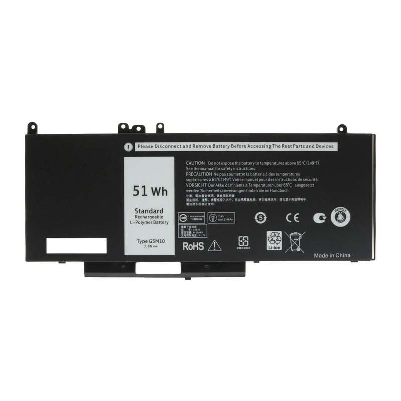 Dell Latitude 14 5000, E5450, E5550 Series, G5M10, R9XM9, F5WW5 Laptop Battery, 7.4 V 6460mAh/51Wh