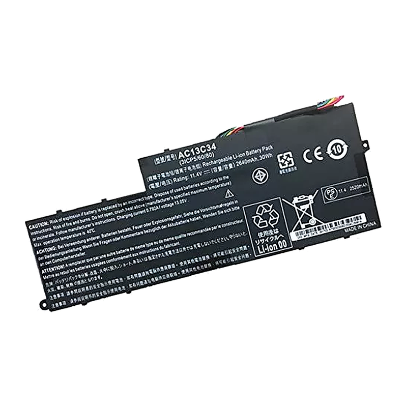 Acer Aspire V5-122P, 3ICP5/60/80, AC13C34 Laptop Battery, 11.4 V 2640mAh/30Wh