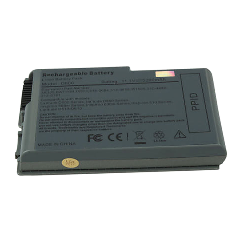 Dell Latitude D600 11V, Grey Laptop Battery, 11.1 V 4400mAh/49Wh
