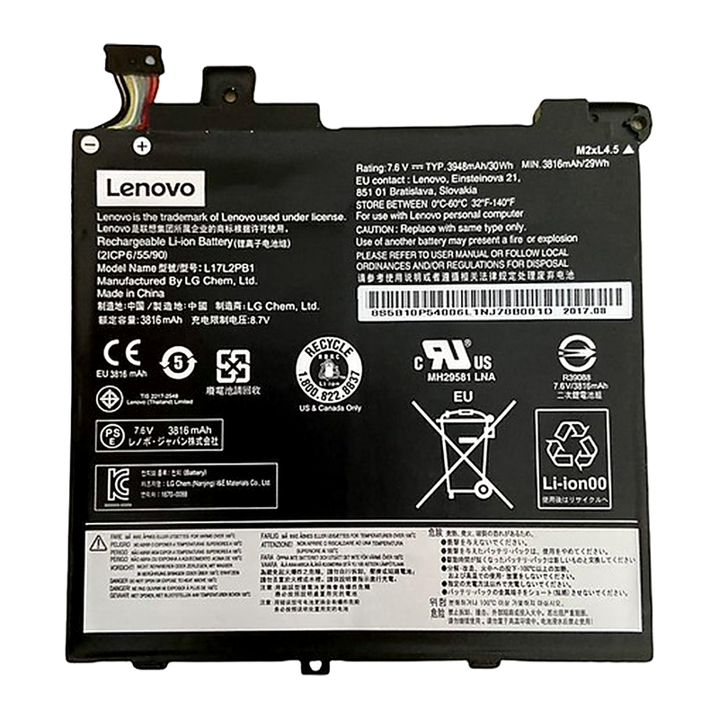 Lenovo V330-14IKB, V330-14ARR, L17C2PB1, L17C2PB2, L17L2PB1, L17M2PB2 Laptop Battery, 7.6V 3948mAh/30Wh